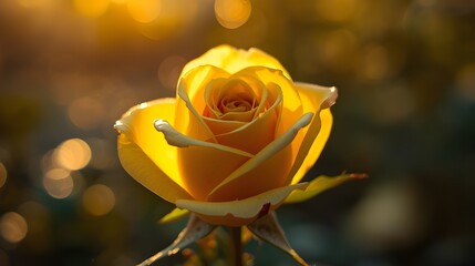 single yellow rose