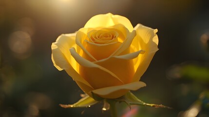 yellow rose with water drops