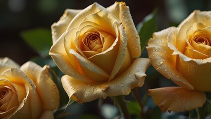 yellow rose closeup
