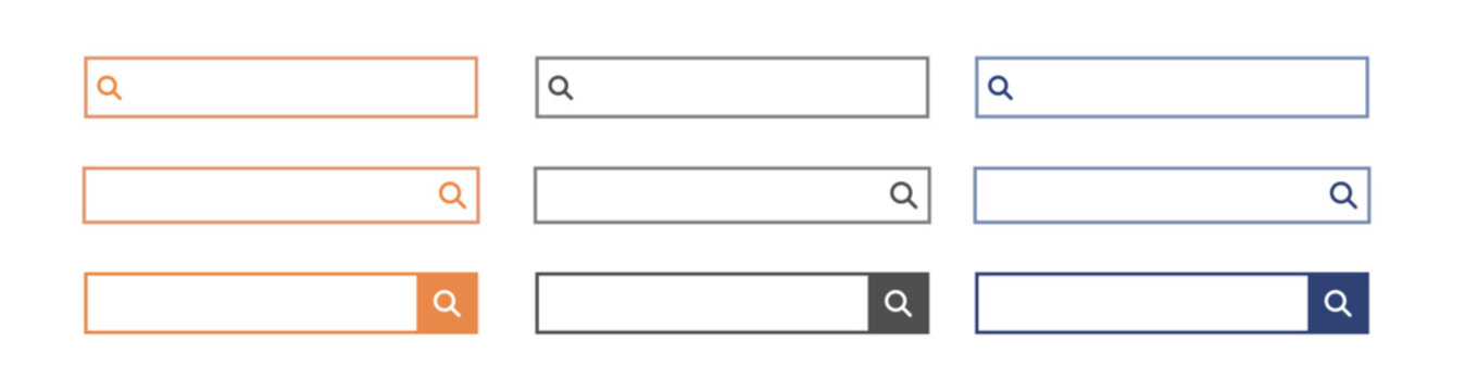 Search bar illustration set.search boxes.