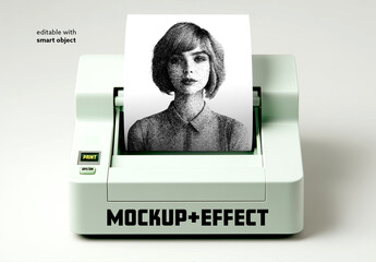 Thermal Printer Mockup and Effect