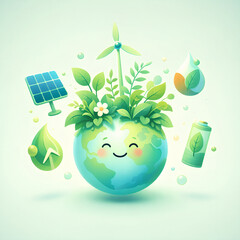 Eco Friendly Energy and Sustainability Concept for Green Campaign and Environmental Design