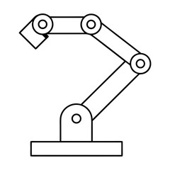 Robotics Arm Outline Icon On Transparent Background