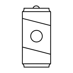 Soda Can Packaging Line Art Vector On Transparent Background