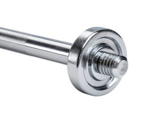 A close-up shot of a barbell weight plate and screw details Isolated Transparent Background, PNG