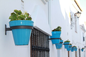 Scenic Views of Mijas, White Andalusian Village in the Mountains Overlooking the Mediterranean Sea, Southern Spain
