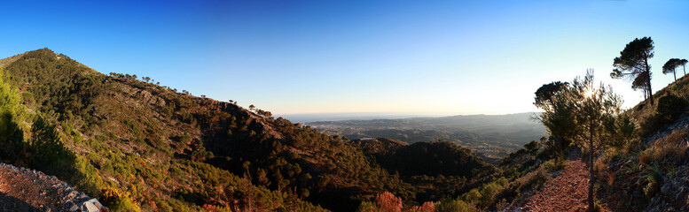 Scenic Views of Mijas, White Andalusian Village in the Mountains Overlooking the Mediterranean Sea, Southern Spain