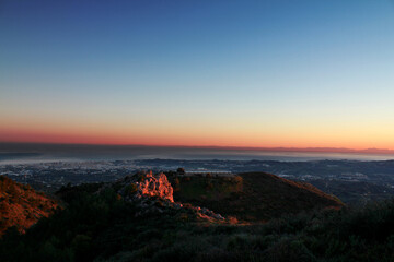 Scenic Views of Mijas, White Andalusian Village in the Mountains Overlooking the Mediterranean Sea, Southern Spain