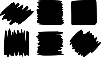Black ink blots and messy paint shapes for text backgrounds