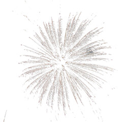 silver firework isolated on transparent background, png	