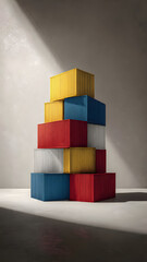 Ultra-realistic photo of a desk with procurement contracts from multiple suppliers