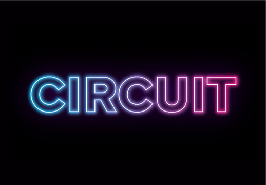 Gradient Outline Neon Text Effect