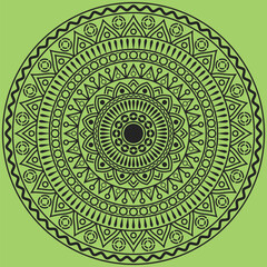 Fototapeta premium This unique floral mandala artwork features graceful petal patterns arranged in perfect symmetry. Clean line details and a circular balanced layout create a calming decorative look. 