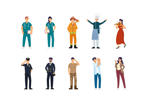 People Profession Illustrations Set