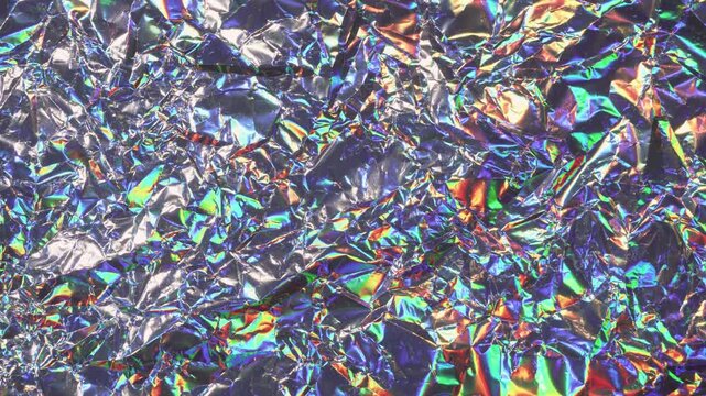 Holographic Foil Background with Swirling Color and Shimmering Light Effects