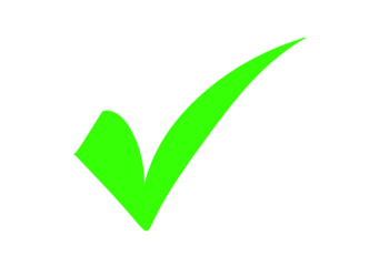 Green Checkmark Icon in Simple Design with Bright Green Color on White Background for Approval Symbol