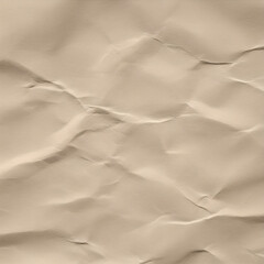 Fototapeta premium Crumpled beige paper texture for background and overlay designs