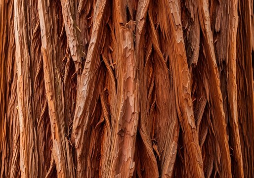 Detailed redwood tree bark