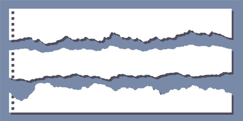 Torn Paper Strips with Perforated Edges