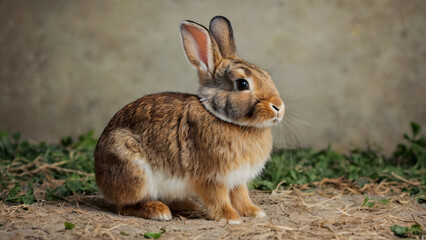 Fototapeta premium rabbit on the ground