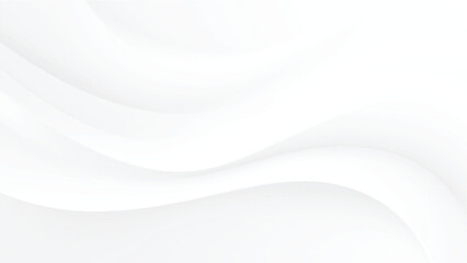 Obraz premium White wavy abstract background with smooth curves