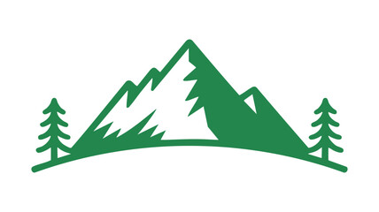 Fototapeta premium Mountain range with pine trees