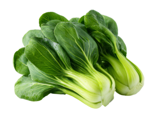 Fresh, vibrant bok choy close-up, perfect for healthy cooking or culinary themes. The green leaves are crisp and inviting. Isolated Transparent Background, PNG