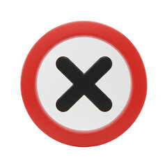 Fototapeta premium 3d no entry sign