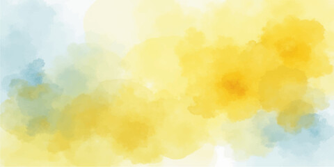 Abstract colorful watercolor sky background with clouds