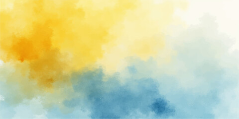 Abstract colorful watercolor sky background with clouds