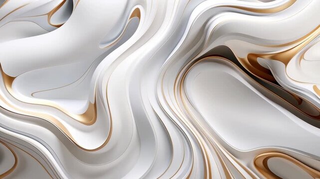 Three dimensional abstract surreal shapes in organic motion