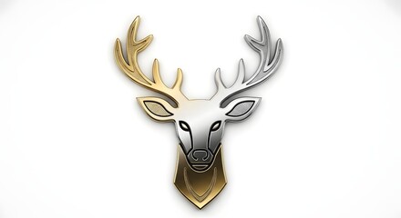 golden deer skull