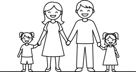 Happy family illustration