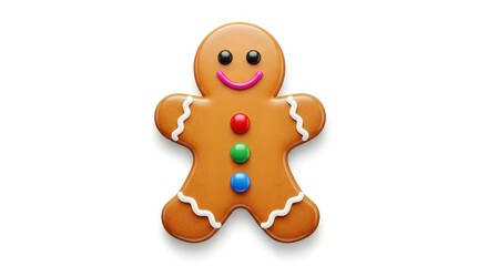Fototapeta premium gingerbread man on white