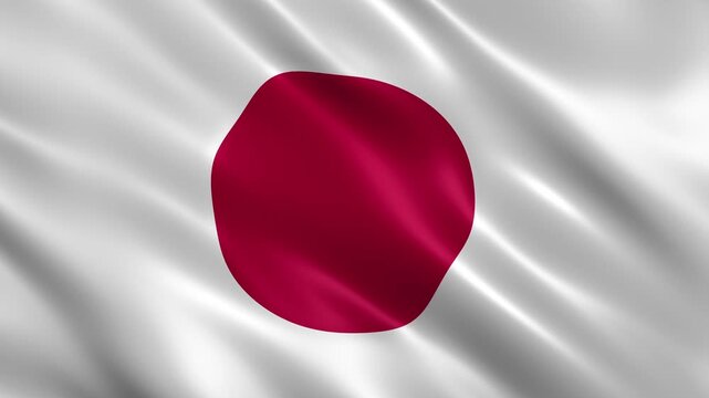 waving japan national flag animation loop