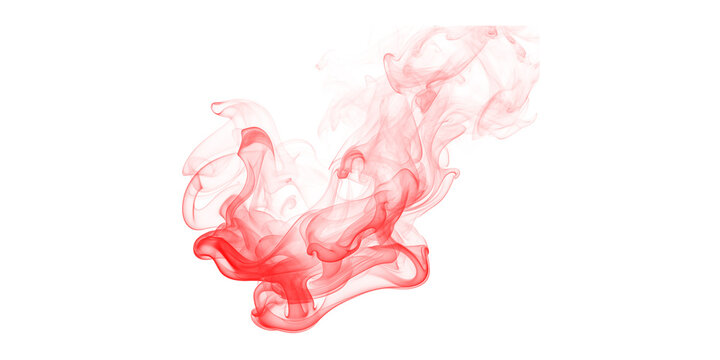 Vibrant red smoke fluid abstract motion on dark black background digital art texture Dynamic flowing ink pattern intense