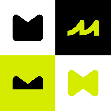 Modern Minimal Letter M Logo Bundle with Creative Colorful Style for Branding, Startup, and Business Identity