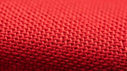 Red fabric texture close-up detail.