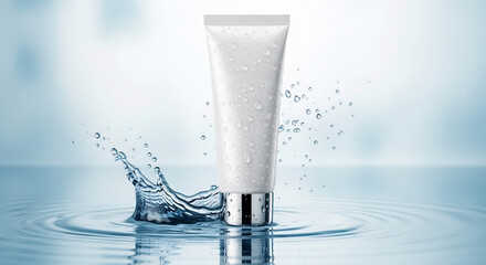 촉촉한 튜브형 화장품, 산뜻하게 빛나다