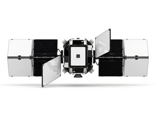 빛나는 위성이 우주 공간을 항해하다