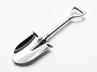 반짝이는 은색 삽, 깔끔한 미니멀리즘