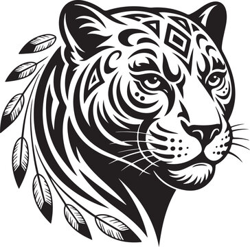 tiger head silhouette