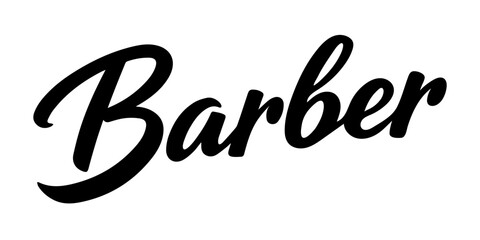 Barber shop logo lettering. Stylish hand drawn vintage inspired typography for barbershop branding, logo design, signage, labels and visual. Bold masculine lettering illustration.