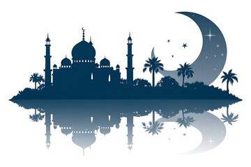 Naklejka premium silhouette of mosque in istanbul