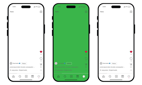Instagram mockup. instagram Story template. Instagram social network. Instagram Reels Story mockup template frame with iPhone 16 pro Max mock up design.