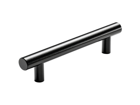 A sleek, minimalist, and modern black cabinet handle Isolated Transparent Background, PNG