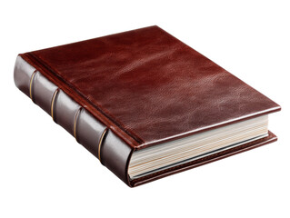 Obraz premium An old leather-bound book with a beautiful design rests peacefully Isolated Transparent Background, PNG