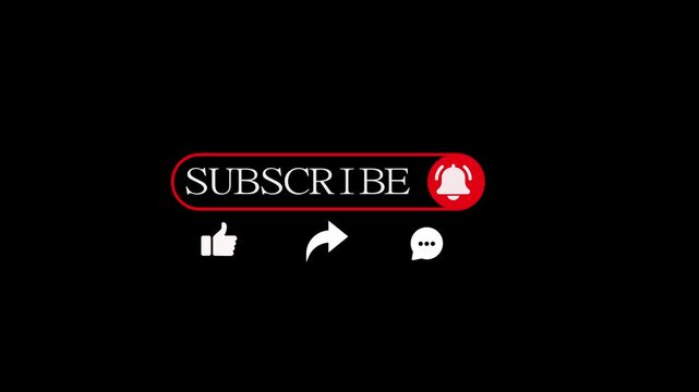like comment subscribes and share animation. YouTube Subscribe - 4K animation, Subscriber button notification