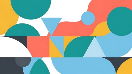 Vibrant Abstract Shapes and Colors.