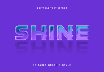 Purple And Blue Glossy Reflection Text Effect Gradient Bold Font